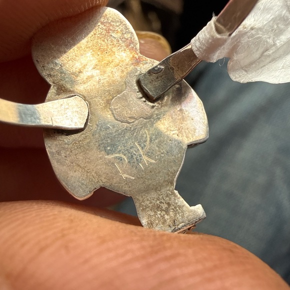 Zuni Native American Sterling Silver Owl Ring by Regina Kallestewa - Picture 3 of 7